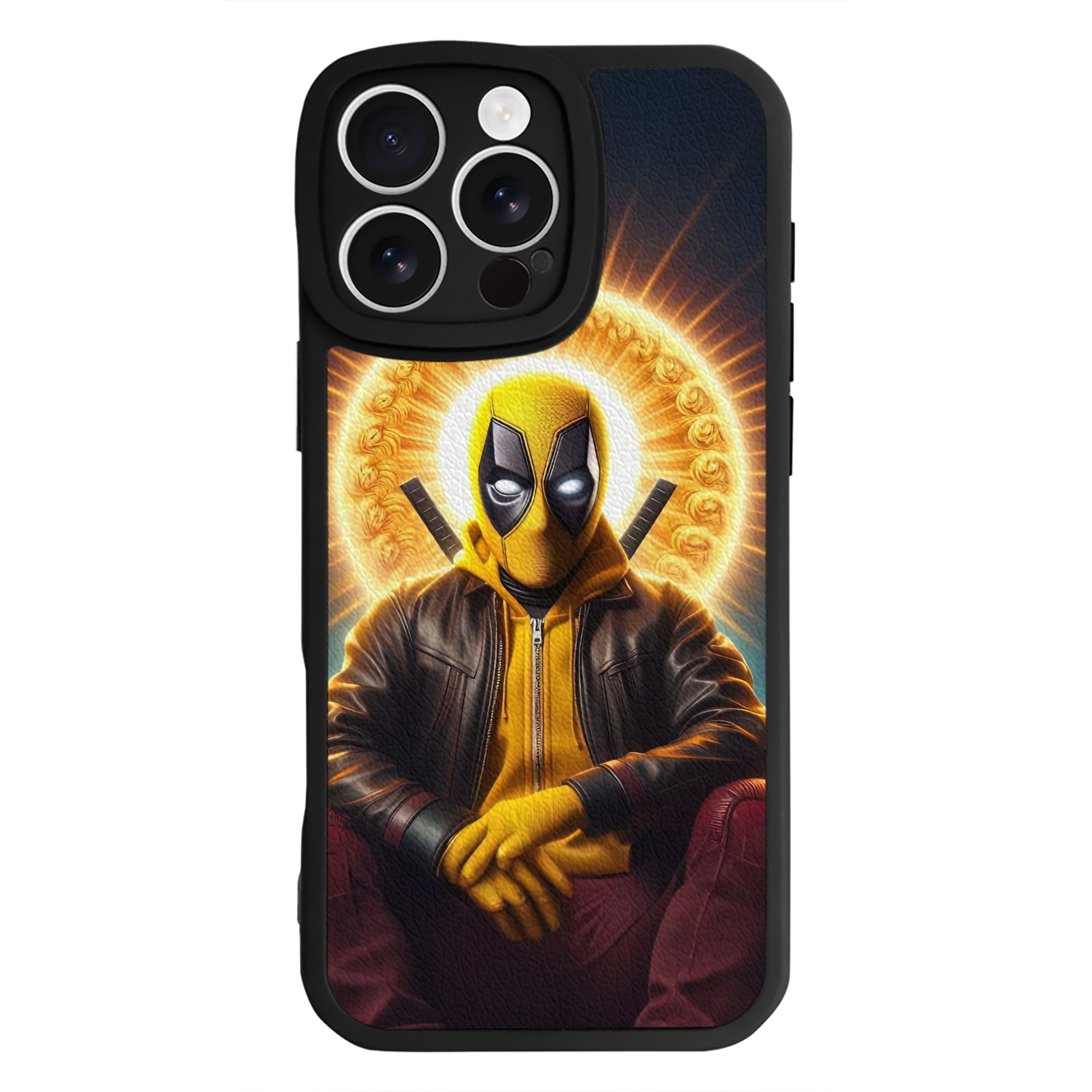 （画像用） Deadpool デッドプール 【iPhone 16シリーズ対応】シリコンスマホケース（レザー調） 材質：シリコン